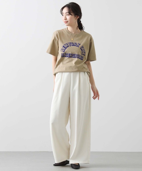 Gready Brilliant(グレディブリリアン)の「UNDERフロッキーTシャツ(Tシャツ/カットソー・レディース・ベージュ・M)」の14枚目の写真