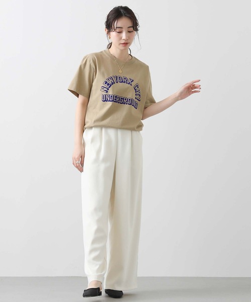Gready Brilliant(グレディブリリアン)の「UNDERフロッキーTシャツ(Tシャツ/カットソー・レディース・ベージュ・M)」の17枚目の写真