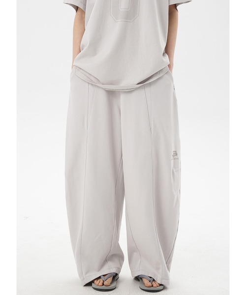 MASONPRINCE(メイソンプリンス)の「ルーズフィット シンプルロゴ スウェットパンツ XXK4329【MASONPRINCE】(スウェットパンツ・メンズ・ブラック/ライトブルー/アイボリー/ホワイト系その他/オレンジ・L/M/S/XL)」の2枚目の写真