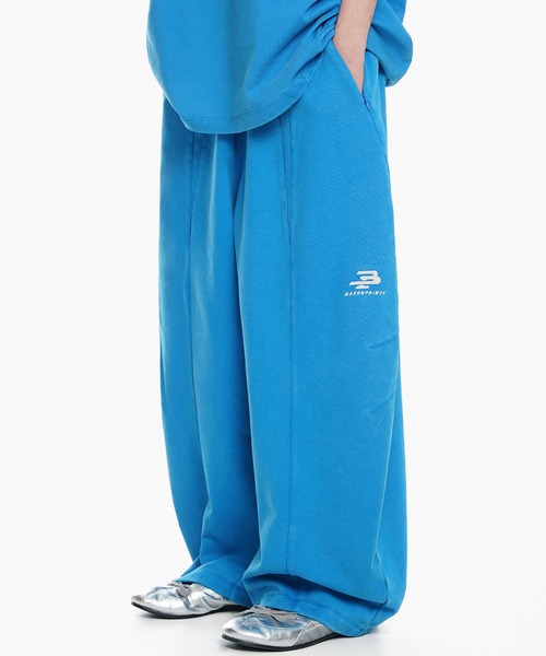 MASONPRINCE(メイソンプリンス)の「ルーズフィット シンプルロゴ スウェットパンツ XXK4329【MASONPRINCE】(スウェットパンツ・メンズ・ブラック/ライトブルー/アイボリー/ホワイト系その他/オレンジ・L/M/S/XL)」の4枚目の写真