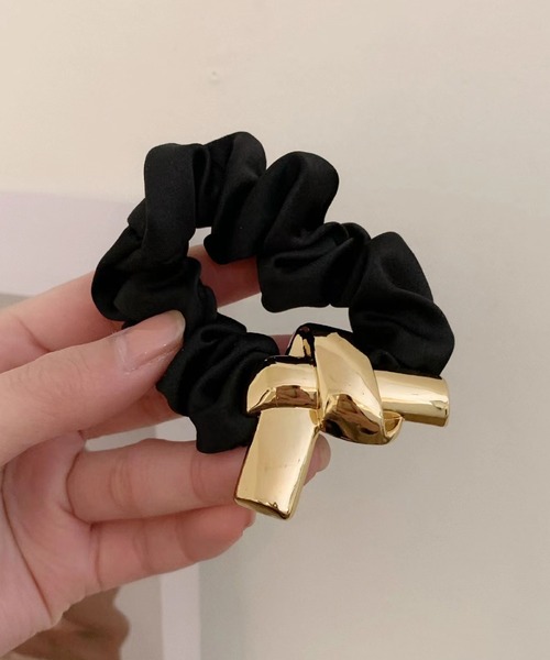 グレー ベルベット シュシュ セール】ゴールドパーツ付きシュシュ（シュシュ）｜Bifrost