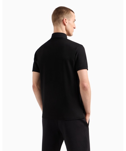 EMPORIO ARMANI(エンポリオアルマーニ)の「【エンポリオ アルマーニ】ポロシャツ ジャージー ロゴカラー(ポロシャツ・メンズ・ネイビー/ブラック・LARGE/X-SMALL/MEDIUM/SMALL/X-LARGE/XX-LARGE)」の4枚目の写真