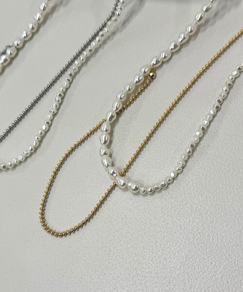 fredy emue（フレディエミュ）の「パールチェーンアシメネックレス（ネックレス・レディース・シルバー/ゴールド・FREE）」の5枚目の写真