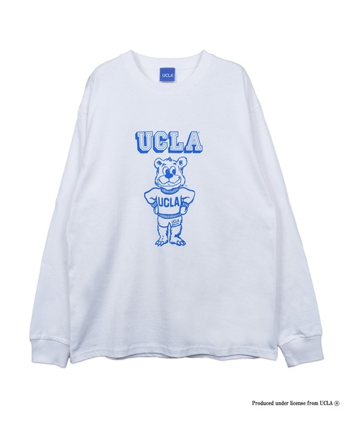 UCLA(ユーシーエルエー)の「【UCLA】 別注ロングスリーブプリントTEE ロンT(Tシャツ/カットソー・メンズ・トップグレー/ネイビー/ホワイト・2/3/4)」の1枚目の写真