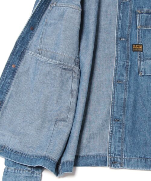 G-STAR（ジースター）の「MOSA OVERSHIRT/デニムシャツジャケット/カバーオール（デニムジャケット・メンズ・インディゴブルー・X-LARGE/SMALL/MEDIUM/LARGE）」の8枚目の写真