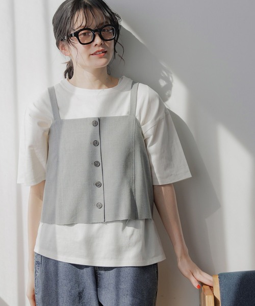 niko and...(ニコアンド)の「COLORマイスターTシャツ(Tシャツ/カットソー・レディース・ネイビー/ホワイト/ブラック/オフホワイト/アイボリー/グリーン・MEDIUM/LARGE)」の14枚目の写真