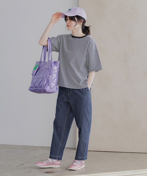 niko and...(ニコアンド)の「COLORマイスターTシャツ(Tシャツ/カットソー・レディース・ネイビー/ホワイト/ブラック/オフホワイト/アイボリー/グリーン・MEDIUM/LARGE)」の17枚目の写真