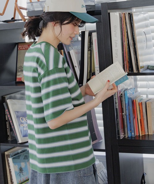 niko and...(ニコアンド)の「COLORマイスターTシャツ(Tシャツ/カットソー・レディース・ネイビー/ホワイト/ブラック/オフホワイト/アイボリー/グリーン・MEDIUM/LARGE)」の22枚目の写真