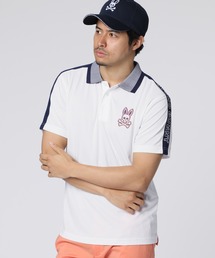 サイコバニー　メンズポロシャツ Psycho Bunny サイコバニー ゴルフ メンズ NEON BUNNY ワンポイント