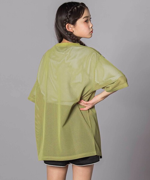 ZIDDY（ジディ）の「オーバーメッシュTシャツ＆半袖Tシャツセット(130~160cm)（セットアップ・キッズ・ホワイト/ブラック・140cm/150cm/130cm/FREE）」の5枚目の写真