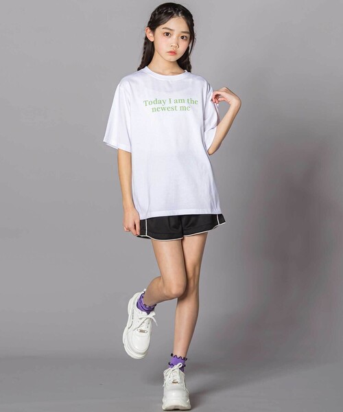 ZIDDY（ジディ）の「オーバーメッシュTシャツ＆半袖Tシャツセット(130~160cm)（セットアップ・キッズ・ホワイト/ブラック・140cm/150cm/130cm/FREE）」の10枚目の写真