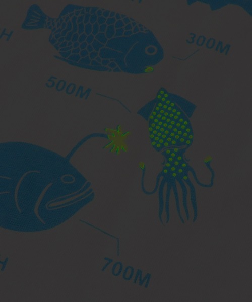 KRIFF MAYER Kid's Collection（クリフメイヤーキッズコレクション）の「【綿100％】光る！生き物Tシャツ（深海）（Tシャツ/カットソー・キッズ・ライトグリーン/ネイビー/オフホワイト/サックスブルー・150/140/130/120/170/160）」の22枚目の写真