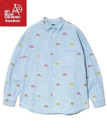 go slow caravan | DOMDOM × gsc 綿レーヨンデニム L/Sシャツ(シャツ/ブラウス)