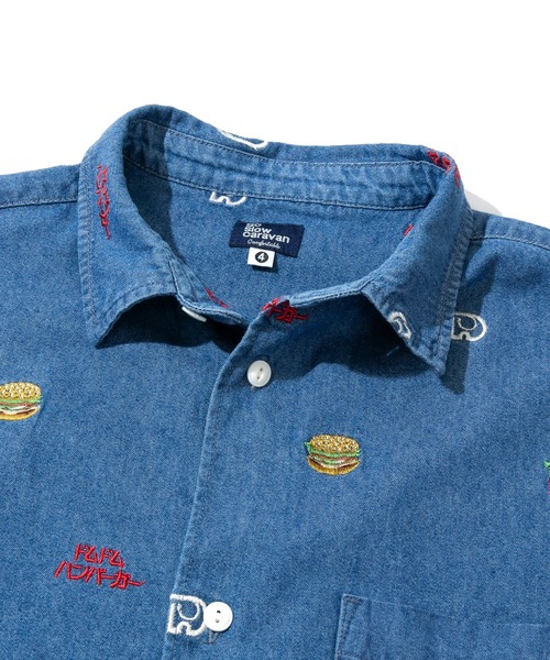 go slow caravan(ゴースローキャラバン)の「DOMDOM × gsc 綿レーヨンデニム L/Sシャツ(シャツ/ブラウス・メンズ・ダークインディゴブルー/ライトインディゴブルー・LARGE/X-LARGE/MEDIUM)」の9枚目の写真