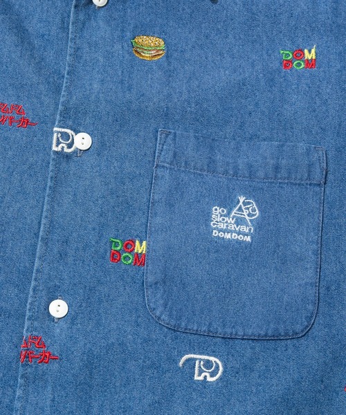 go slow caravan(ゴースローキャラバン)の「DOMDOM × gsc 綿レーヨンデニム L/Sシャツ(シャツ/ブラウス・メンズ・ダークインディゴブルー/ライトインディゴブルー・LARGE/X-LARGE/MEDIUM)」の8枚目の写真