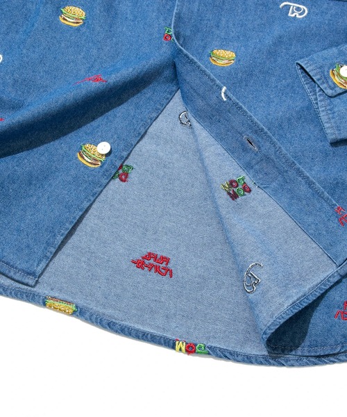 go slow caravan(ゴースローキャラバン)の「DOMDOM × gsc 綿レーヨンデニム L/Sシャツ(シャツ/ブラウス・メンズ・ダークインディゴブルー/ライトインディゴブルー・LARGE/X-LARGE/MEDIUM)」の4枚目の写真