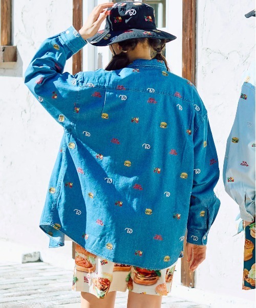 go slow caravan(ゴースローキャラバン)の「DOMDOM × gsc 綿レーヨンデニム L/Sシャツ(シャツ/ブラウス・メンズ・ダークインディゴブルー/ライトインディゴブルー・LARGE/X-LARGE/MEDIUM)」の20枚目の写真