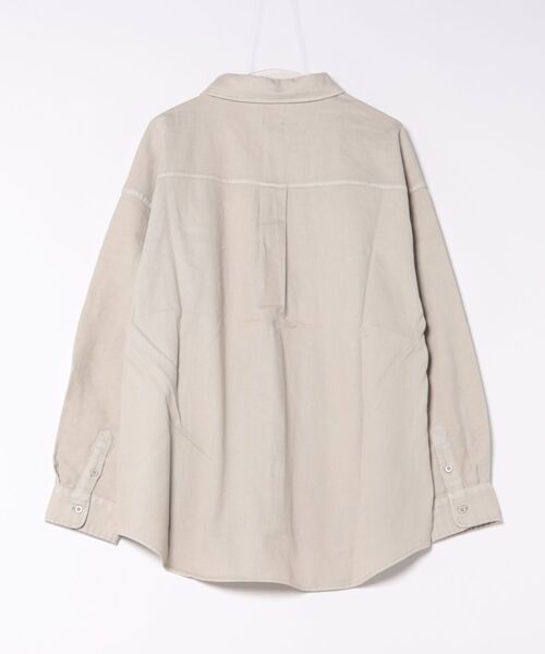 Revo.（レボ）の「Revo. オーバーサイズ ピグメント加工 コットンツイル 長袖シャツ（シャツ/ブラウス・メンズ・パープル/スモークグレー/ベージュ・2/1）」の4枚目の写真