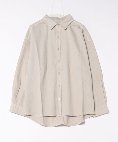 Revo.（レボ）の「Revo. オーバーサイズ ピグメント加工 コットンツイル 長袖シャツ（シャツ/ブラウス・メンズ・パープル/スモークグレー/ベージュ・2/1）」の7枚目の写真