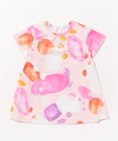 jacadi　フラワーモチーフワンピース　6A新品 フラワーモチーフギャザーワンピース | | Jacadi Paris