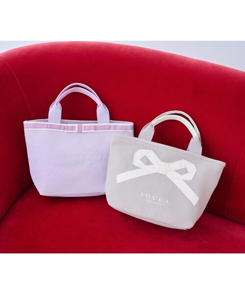 TOCCA（トッカ）の「MEMORIES OF TOCCA CANVAS TOTE トートバッグ（トートバッグ・レディース・ライラック系/ブラック系5/レッド系/ベージュ系1/ブラック系/ベージュ系・F）」の10枚目の写真