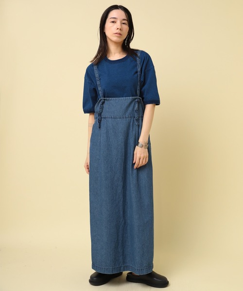 RNA-N（アールエヌエーエヌ）の「D1672 ＶＩＮＴＡＧＥ　ＦＩＮＩＳＨサロペット（スカート・レディース・ブルー系その他/キナリ/ワンウォッシュ・FREE）」の19枚目の写真