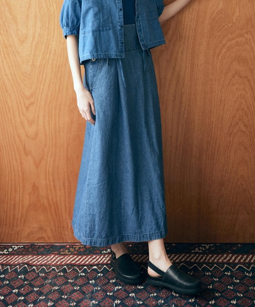 RNA-N（アールエヌエーエヌ）の「D1672 ＶＩＮＴＡＧＥ　ＦＩＮＩＳＨサロペット（スカート・レディース・ブルー系その他/キナリ/ワンウォッシュ・FREE）」の22枚目の写真