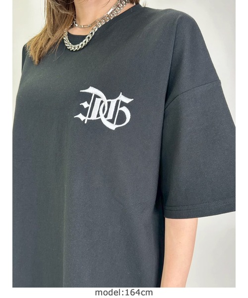 EGOIST（エゴイスト）の「BIG刺繍ユニセックスTシャツⅢ（Tシャツ/カットソー・レディース・パープル/ホワイト/ブラック・FREE）」の7枚目の写真