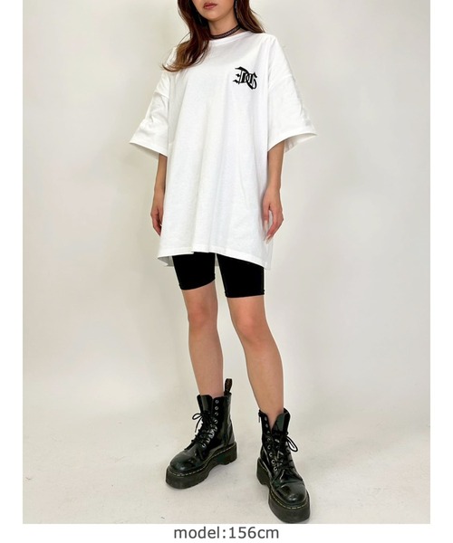 EGOIST（エゴイスト）の「BIG刺繍ユニセックスTシャツⅢ（Tシャツ/カットソー・レディース・パープル/ホワイト/ブラック・FREE）」の13枚目の写真