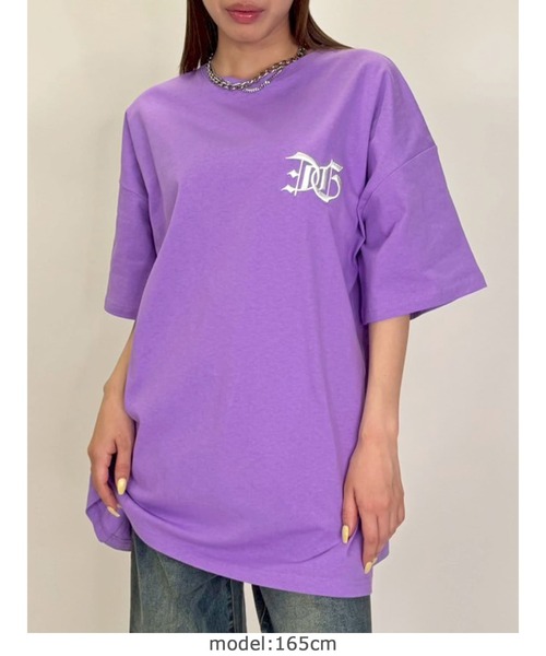 EGOIST（エゴイスト）の「BIG刺繍ユニセックスTシャツⅢ（Tシャツ/カットソー・レディース・パープル/ホワイト/ブラック・FREE）」の14枚目の写真