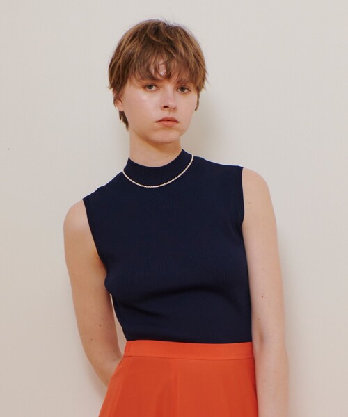 美品★allureville アルアバイル　ロゴプルオーバー　ニット 24SS バイカラーケーブルプルオーバー|allureville OFFICIAL SITE