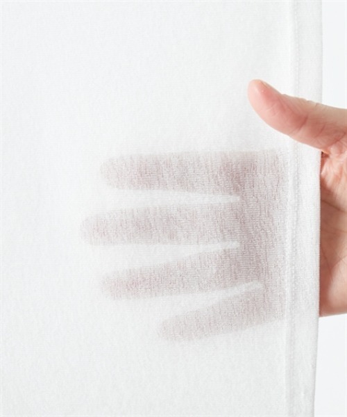 nissen(ニッセン)の「スラブシアー5分袖コンパクトTシャツ(Tシャツ/カットソー・レディース・モカ/ブラック/ライトベージュ/オフホワイト/ブルー・LL/3L/S/M/L)」の8枚目の写真