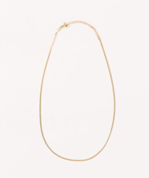 and it_(アンドイット)の「金属アレルギー対応 サージカルステンレス フラットスネークネックレス(ネックレス・レディース・シルバー/ゴールド・FREE)」の2枚目の写真