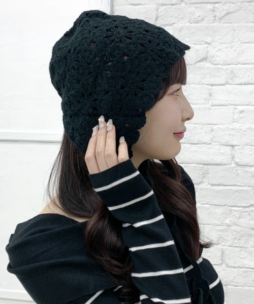 ♡専用♡新品POTETE knit shoushou ニットシュシュ黒 knit chouchou black – POTETE