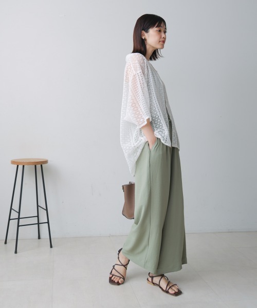 Bou Jeloud（ブージュルード）の「幾何学柄レース半袖シャツ（シャツ/ブラウス・レディース・ブラック/オフホワイト・38）」の12枚目の写真