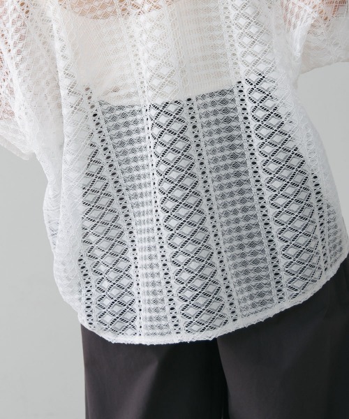 Bou Jeloud（ブージュルード）の「幾何学柄レース半袖シャツ（シャツ/ブラウス・レディース・ブラック/オフホワイト・38）」の20枚目の写真
