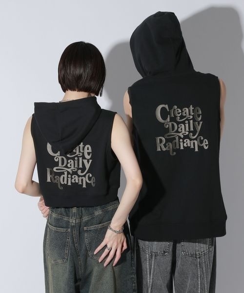 パーカー 「UNISEX/選べる着丈」ロゴウラケフーディー レディース メンズ UNISEX/選べる着丈】ロゴウラケフーディー（パーカー）｜Anui