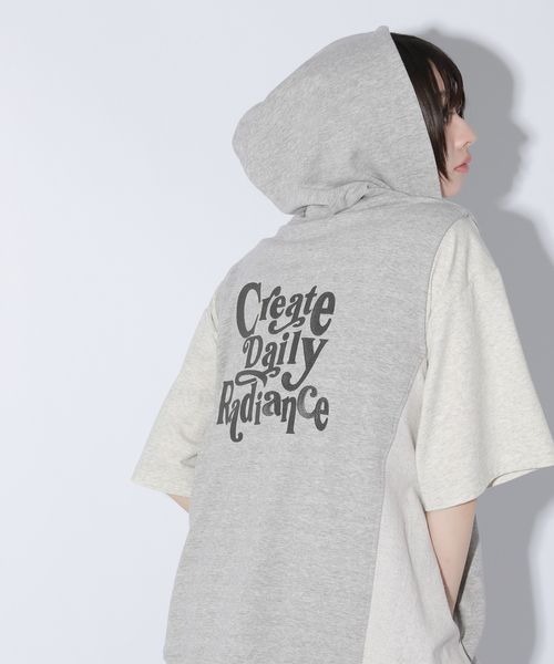 パーカー 「UNISEX/選べる着丈」ロゴウラケフーディー レディース メンズ UNISEX/選べる着丈】ロゴウラケフーディー（パーカー）｜Anui