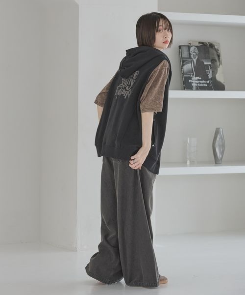 パーカー 「UNISEX/選べる着丈」ロゴウラケフーディー レディース メンズ UNISEX/選べる着丈】ロゴウラケフーディー（パーカー）｜Anui