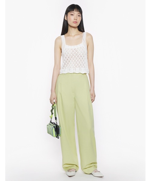 Soymeソンメ セール】LACE KNIT CROCHET CROP TOP(タンクトップ)|Maison