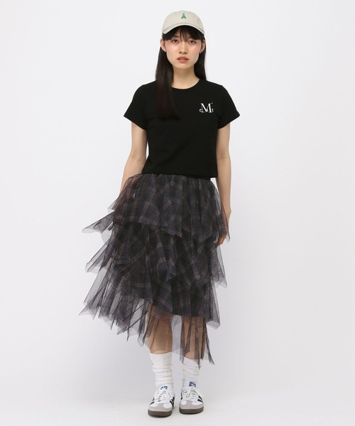 3.3 Field Trip （3.3フィールドトリップ）の「3.3 Field Trip／チェックフリルスカート（スカート・レディース・ネイビー/ブラック・FREE）」の16枚目の写真