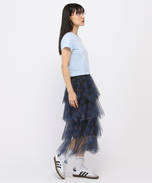3.3 Field Trip （3.3フィールドトリップ）の「3.3 Field Trip／チェックフリルスカート（スカート・レディース・ネイビー/ブラック・FREE）」の10枚目の写真