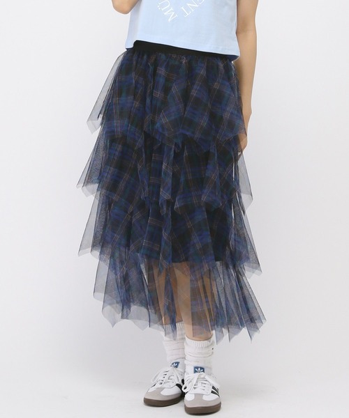 3.3 Field Trip （3.3フィールドトリップ）の「3.3 Field Trip／チェックフリルスカート（スカート・レディース・ネイビー/ブラック・FREE）」の8枚目の写真