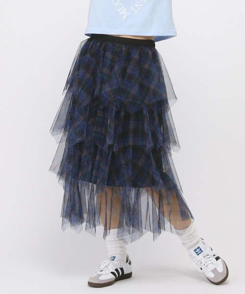 3.3 Field Trip （3.3フィールドトリップ）の「3.3 Field Trip／チェックフリルスカート（スカート・レディース・ネイビー/ブラック・FREE）」の20枚目の写真