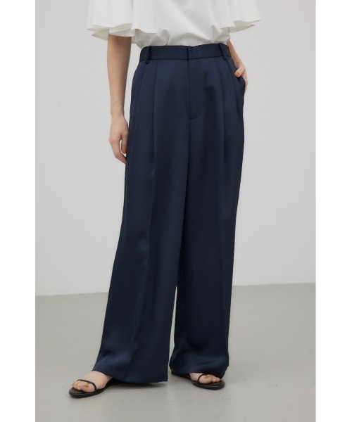 crie conforto(クリーコンフォルト)の「サテンワイドパンツ(スラックス・レディース・ブラウン/ベージュ/ネイビー・SMALL/MEDIUM)」の18枚目の写真