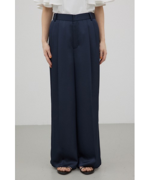 crie conforto(クリーコンフォルト)の「サテンワイドパンツ(スラックス・レディース・ブラウン/ベージュ/ネイビー・SMALL/MEDIUM)」の15枚目の写真