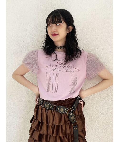 セール】フリルチュールドッキングTシャツ（Tシャツ/カットソー