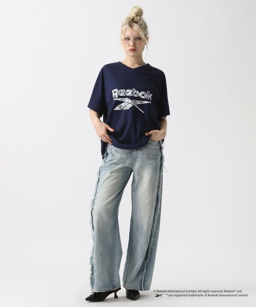 FOREVER 21（フォーエバー トゥエンティーワン）の「【Reebok（リーボック）】ユニホームTシャツ（Tシャツ/カットソー・レディース・ブラック/ネイビー・FREE）」の3枚目の写真