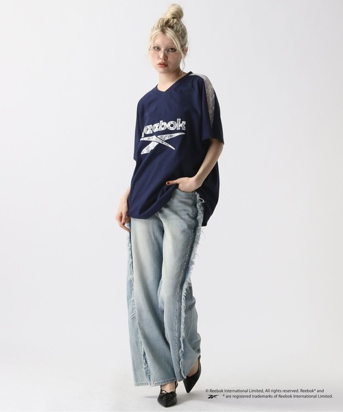 FOREVER 21（フォーエバー トゥエンティーワン）の「【Reebok（リーボック）】ユニホームTシャツ（Tシャツ/カットソー・レディース・ブラック/ネイビー・FREE）」の4枚目の写真