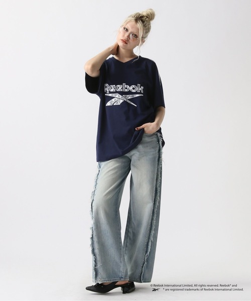 FOREVER 21（フォーエバー トゥエンティーワン）の「【Reebok（リーボック）】ユニホームTシャツ（Tシャツ/カットソー・レディース・ブラック/ネイビー・FREE）」の6枚目の写真